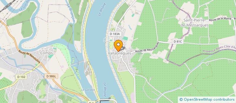 localisation de l'entreprise LEGEND INFORMATIQUE  VALLABREGUES