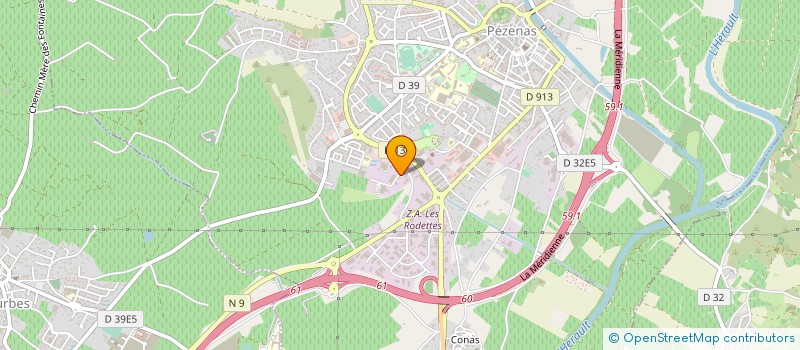 localisation de l'entreprise LEGENDE DE PIERRE SCOP MENDOLA ARCHIMBEAU  PEZENAS