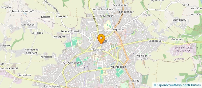 localisation de l'entreprise LEGENDES DE L'OUEST  LESNEVEN