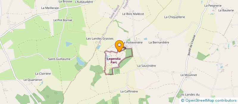 localisation de l'entreprise LEGENDIA PRODUCTION  FROSSAY