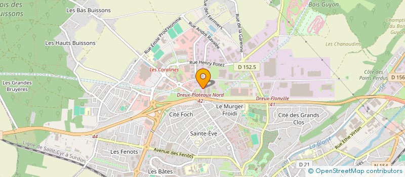 localisation de l'entreprise LEGER HOLDING à DREUX