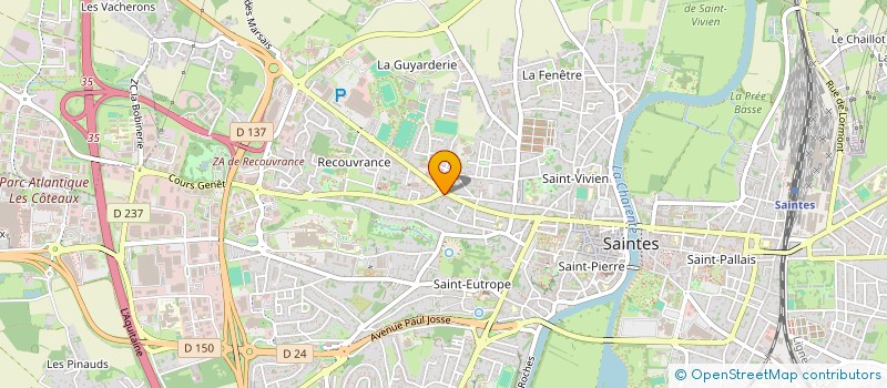 localisation de l'entreprise LEGITIS  SAINTES