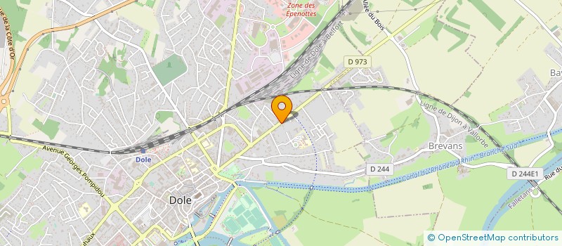 localisation de l'entreprise LEGRAND FINANCES à DOLE
