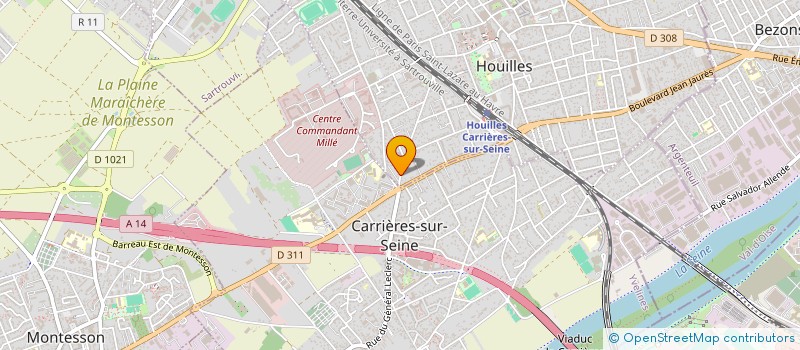 localisation de l'entreprise LEGRE PEINTURE à HOUILLES