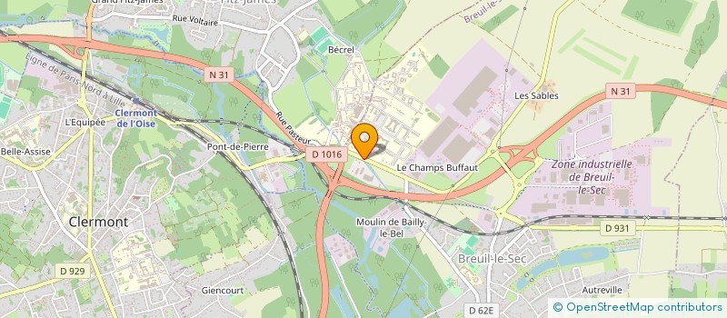 localisation de l'entreprise LEGUE-FROID SA à BREUIL-LE-SEC