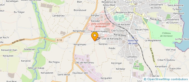 localisation de l'entreprise LEGUMES ET PRIMEURS BRETONS à SAINT-POL-DE-LEON
