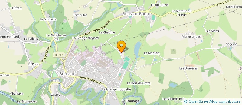 localisation de l'entreprise LEH à BOUSSAC-BOURG