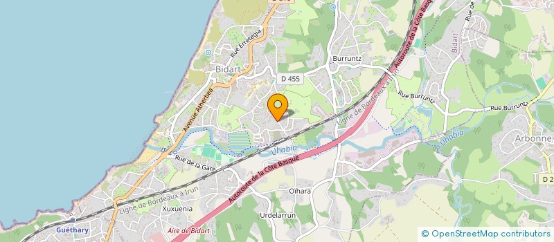 localisation de l'entreprise LEHENA ER à BIDART