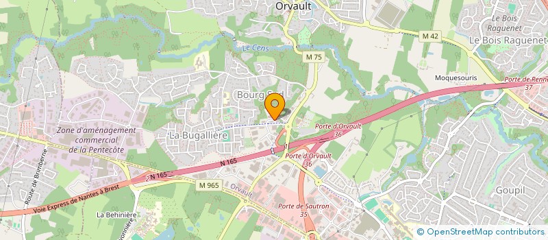 localisation de l'entreprise LEIA à ORVAULT