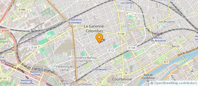 localisation de l'entreprise LEININGER TELEVISION à LA GARENNE-COLOMBES
