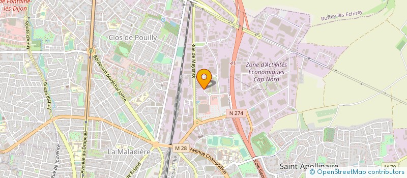 localisation de l'entreprise LEJAY LAGOUTE à DIJON