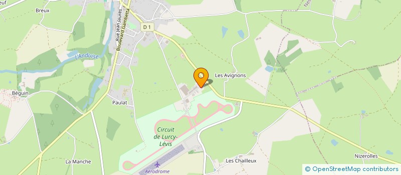 localisation de l'entreprise LEL à LURCY-LEVIS