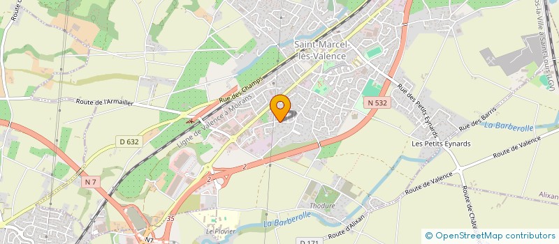 localisation de l'entreprise LEL MENUISERIES à SAINT-MARCEL-LES-VALENCE