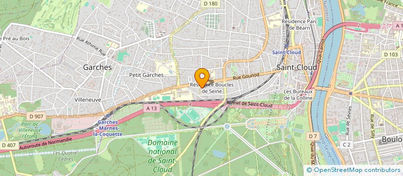 localisation de l'entreprise LELEGARD ANIMATION à SAINT-CLOUD