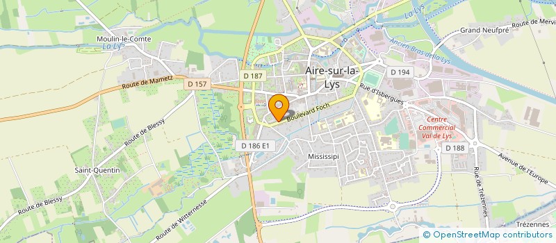 localisation de l'entreprise LELEU à AIRE-SUR-LA-LYS