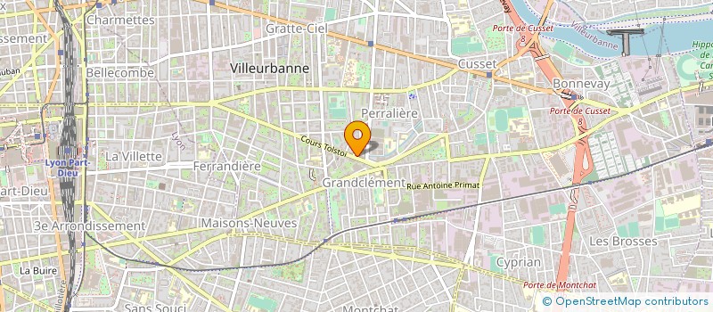 localisation de l'entreprise LELL à VILLEURBANNE