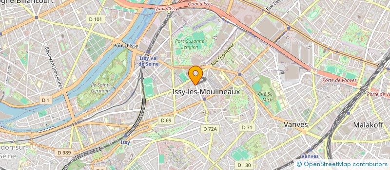 localisation de l'entreprise LELOU, NICOU ET SIM à ISSY-LES-MOULINEAUX