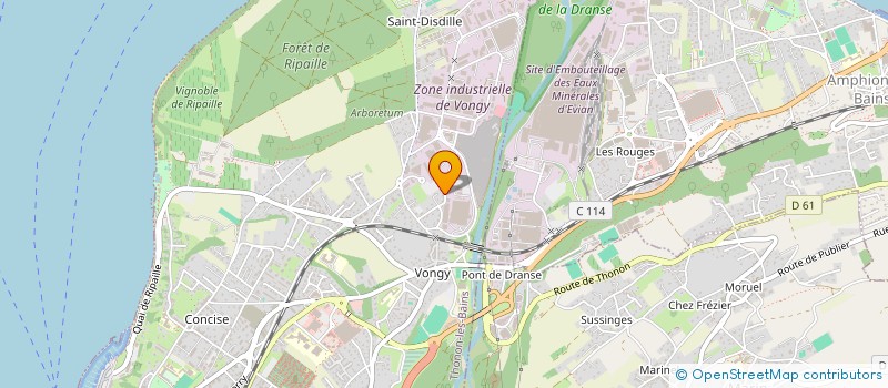 localisation de l'entreprise LEM'CO 74 à THONON-LES-BAINS
