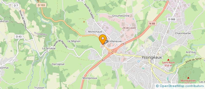 localisation de l'entreprise LEM IMMOBILIERS  YSSINGEAUX