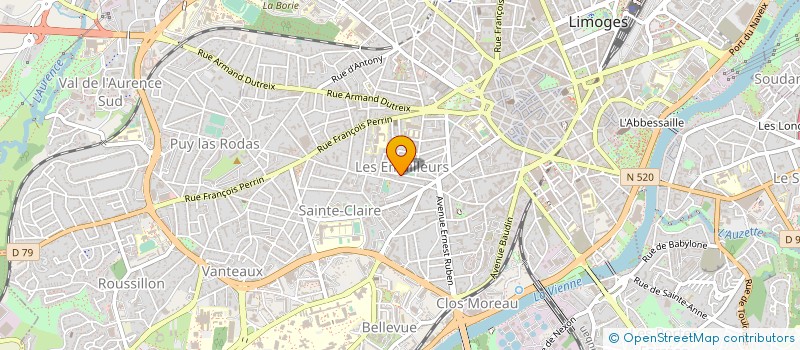 localisation de l'entreprise LEMACON à LIMOGES