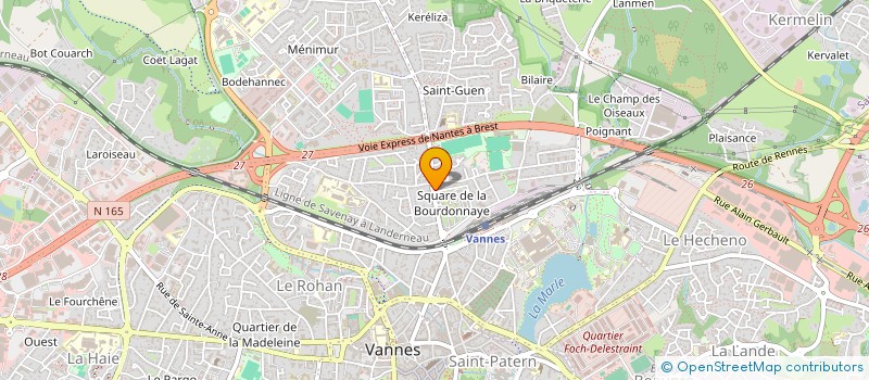 localisation de l'entreprise LEMAIRE - GUEZENNEC à VANNES