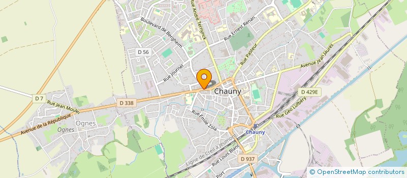 localisation de l'entreprise LEMAIRE IMMOBILIER à CHAUNY