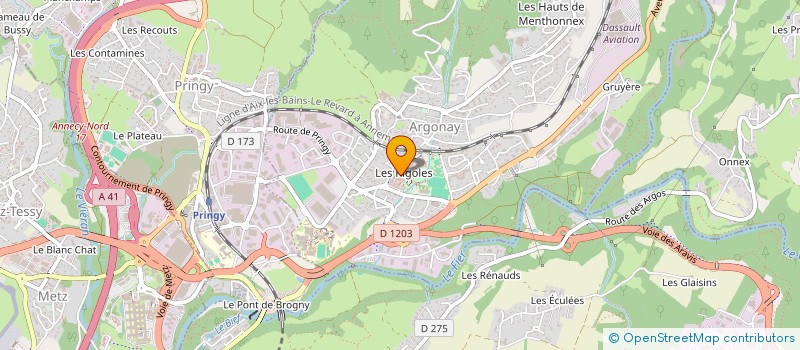 localisation de l'entreprise LEMAJE à ARGONAY