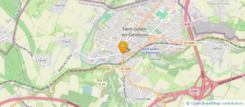 localisation de l'entreprise LEMAN APPAREILS CHAUFFAGE EQUIPEMENT SANITAIRE PISCINE ROBINETTERIE à SAINT-JULIEN-EN-GENEVOIS