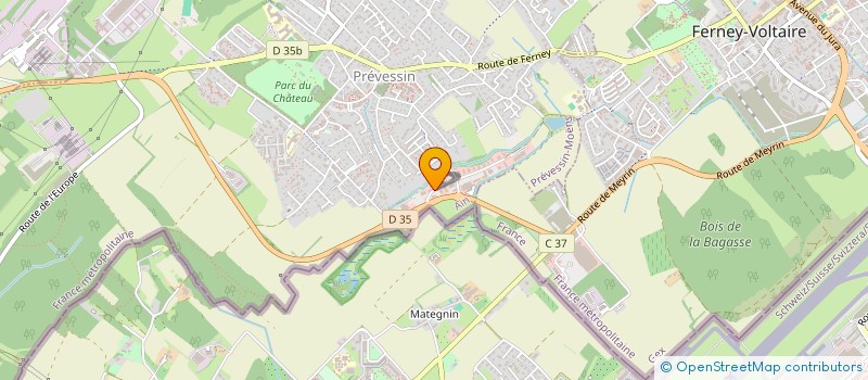 localisation de l'entreprise LEMAN BOIS ET CHARPENTE  PREVESSIN-MOENS