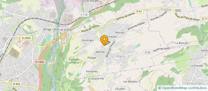 localisation de l'entreprise LEMAN DEVELOPPEMENTS à MARIN