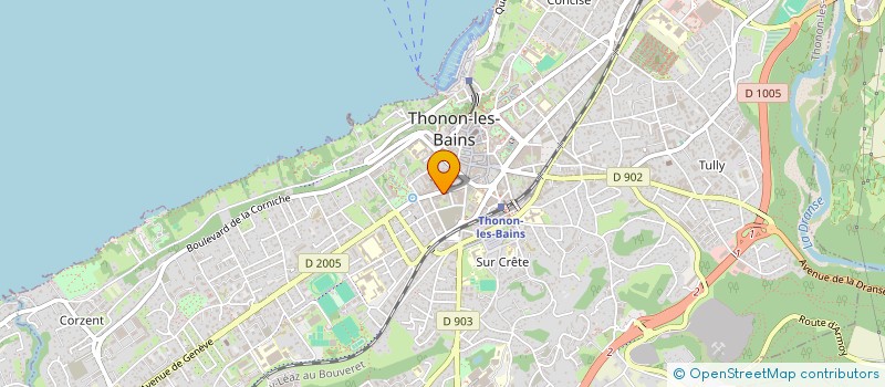 localisation de l'entreprise LEMAN ETUDES RESEAUX à THONON-LES-BAINS
