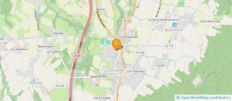 localisation de l'entreprise LEMAN SALEVE PLATRERIE à BEAUMONT