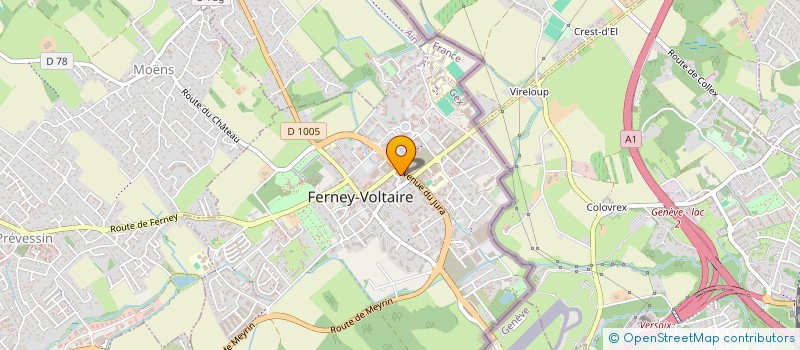 localisation de l'entreprise LEMAN SOURIRE à FERNEY-VOLTAIRE