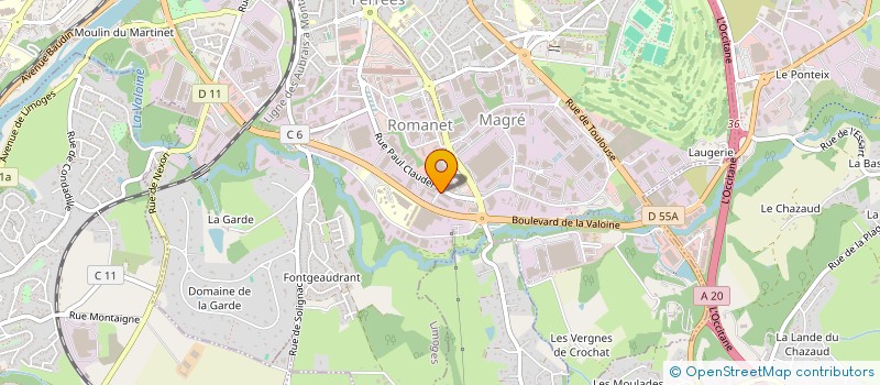 localisation de l'entreprise LEMASSON VDI à LIMOGES