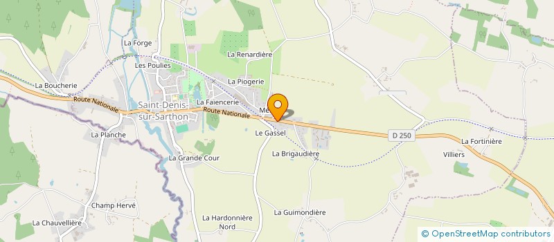 localisation de l'entreprise LEMEUNIER JEAN-YVES SARL à SAINT-DENIS-SUR-SARTHON