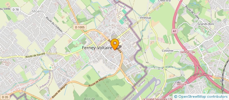 localisation de l'entreprise LEMONNIER à FERNEY-VOLTAIRE