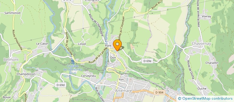 localisation de l'entreprise LENABELLE ELECTRICITE SARL à VALROMEY-SUR-SERAN