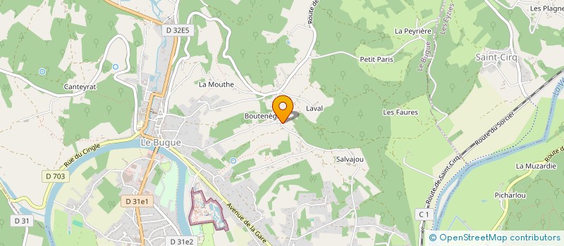 localisation de l'entreprise LENADIR  LE BUGUE