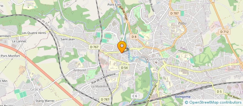 localisation de l'entreprise LENADRI-MOREOL  GUINGAMP