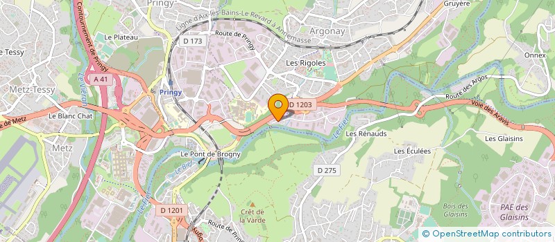localisation de l'entreprise LENAIS à ARGONAY