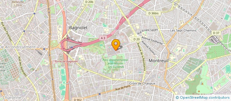 localisation de l'entreprise LENAR IMMOBILIER à BAGNOLET