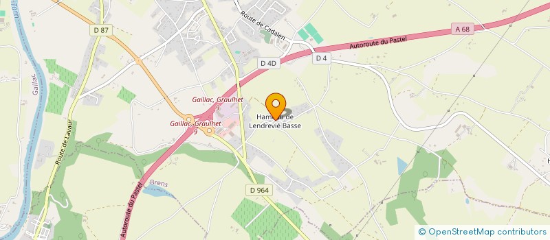 localisation de l'entreprise LENDREVIE  BRENS