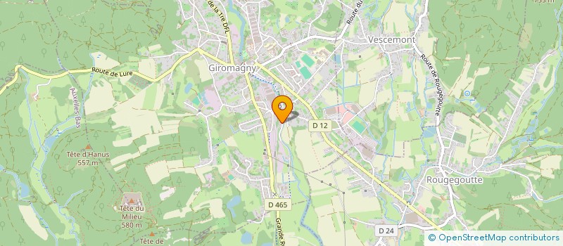 localisation de l'entreprise LENELEC SARL à GIROMAGNY