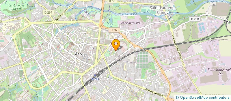 localisation de l'entreprise LENORD TRANSPORT à ARRAS
