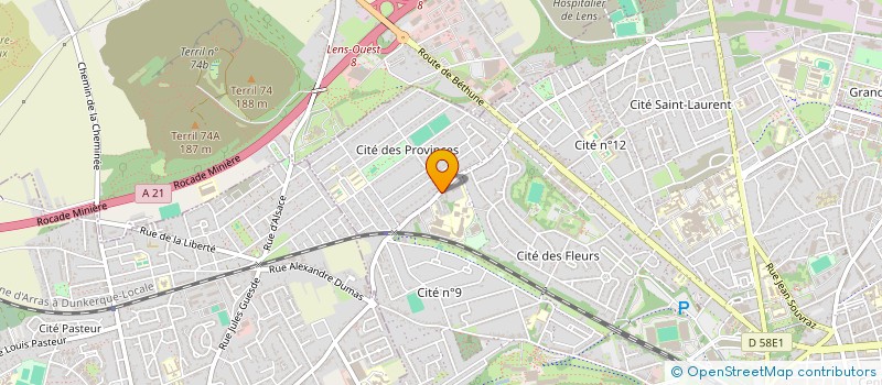 localisation de l'entreprise LENS ALIMENTATION  LENS