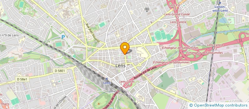 localisation de l'entreprise LENS AUDITION à LENS