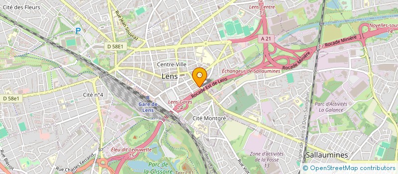 localisation de l'entreprise LENS DISTRIBUTION  LENS