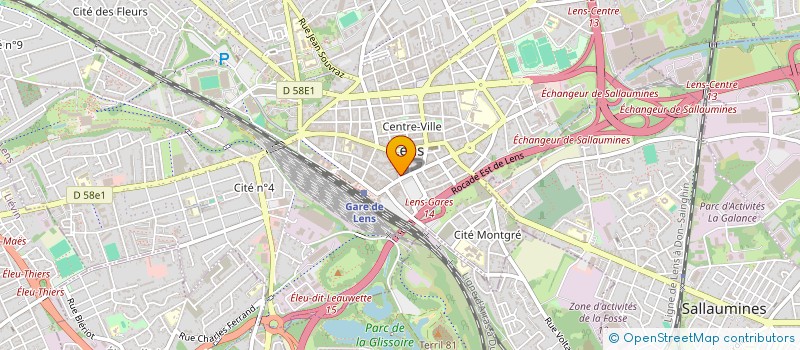 localisation de l'entreprise LENS MOBILE à LENS