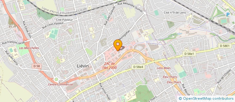 localisation de l'entreprise LENS RENOCHAUFF à LIEVIN