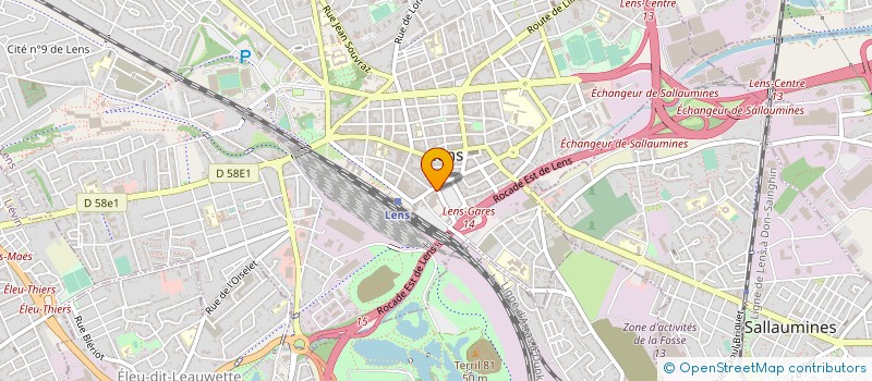 localisation de l'entreprise LENS V.G  LENS